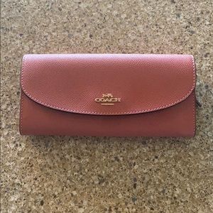 Coach Leather Wallet Pink